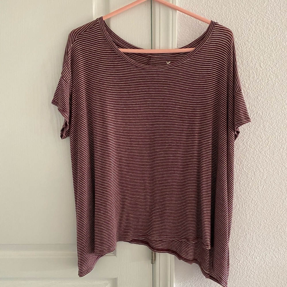 Oversized AE Boyfriend Striped Top